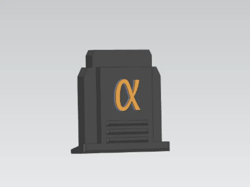 Sony Alpha hotshoe cover with α logo