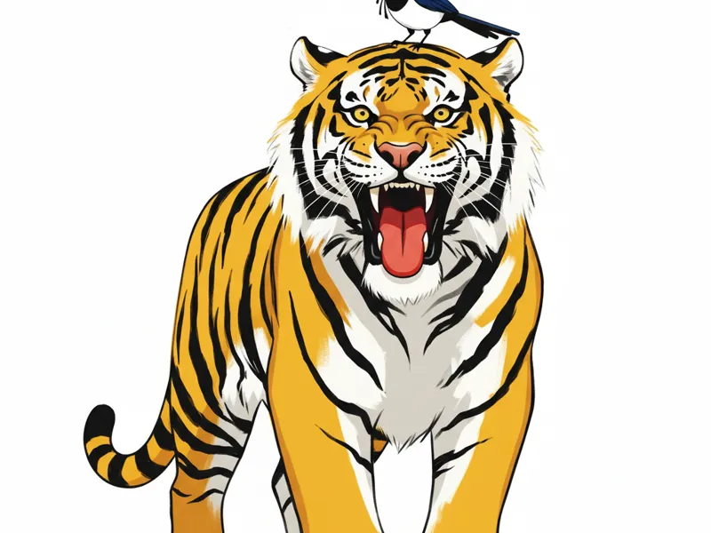 Tiger and Magpie