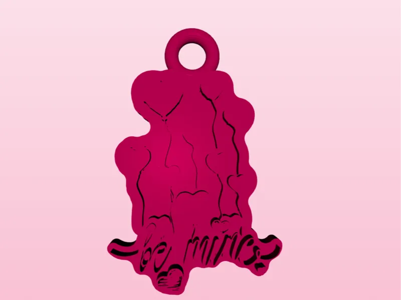 Heart Balloons Valentine Keychain