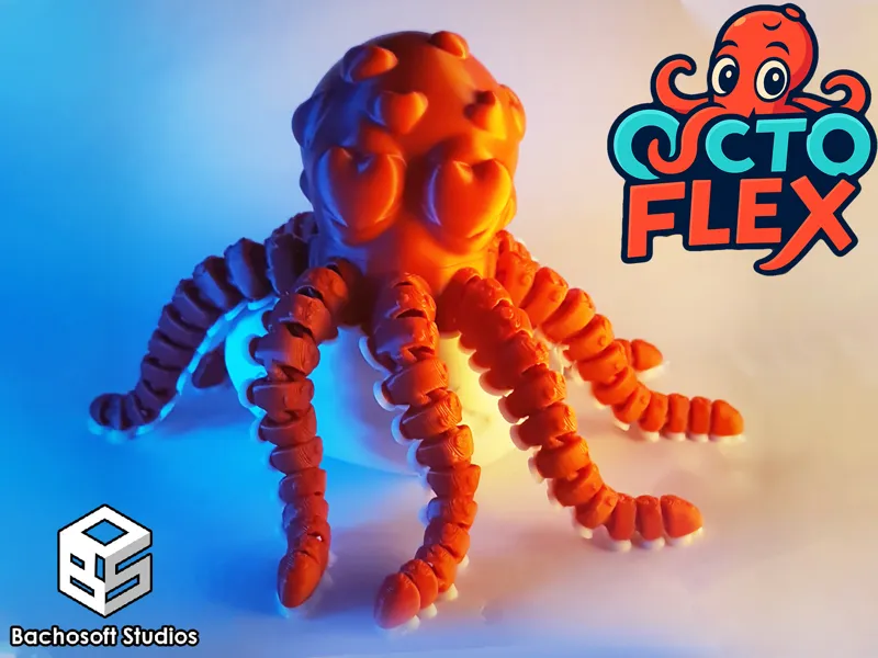 Flexi Articulated Octopus in Love Valentines Day
