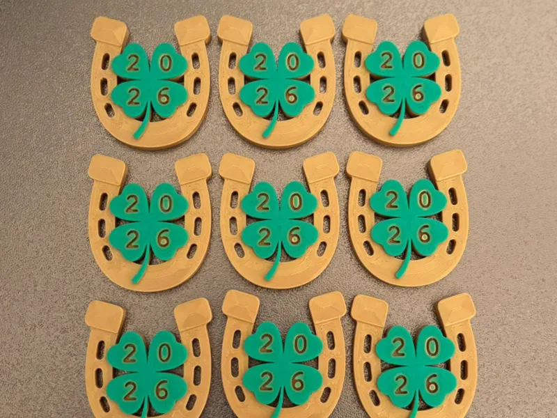 Glücksbringer Hufeisen/Kleeblatt