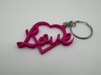 Keychain with Love and Heart