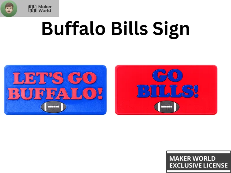 Buffalo Bills Desk Sign