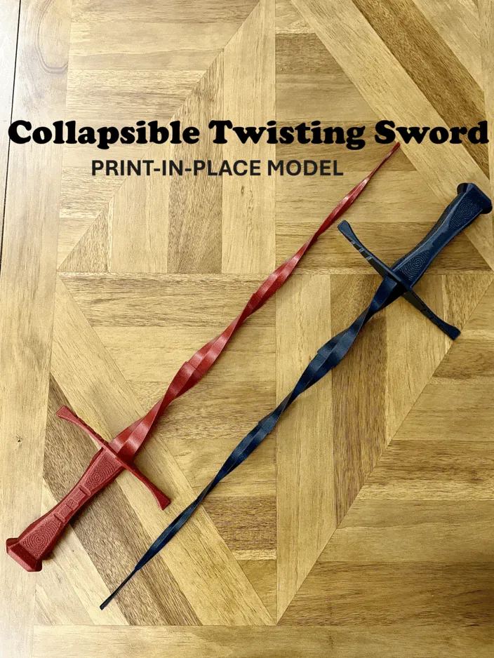 Collapsible Twisting Sword (Print-in-Place) view 3