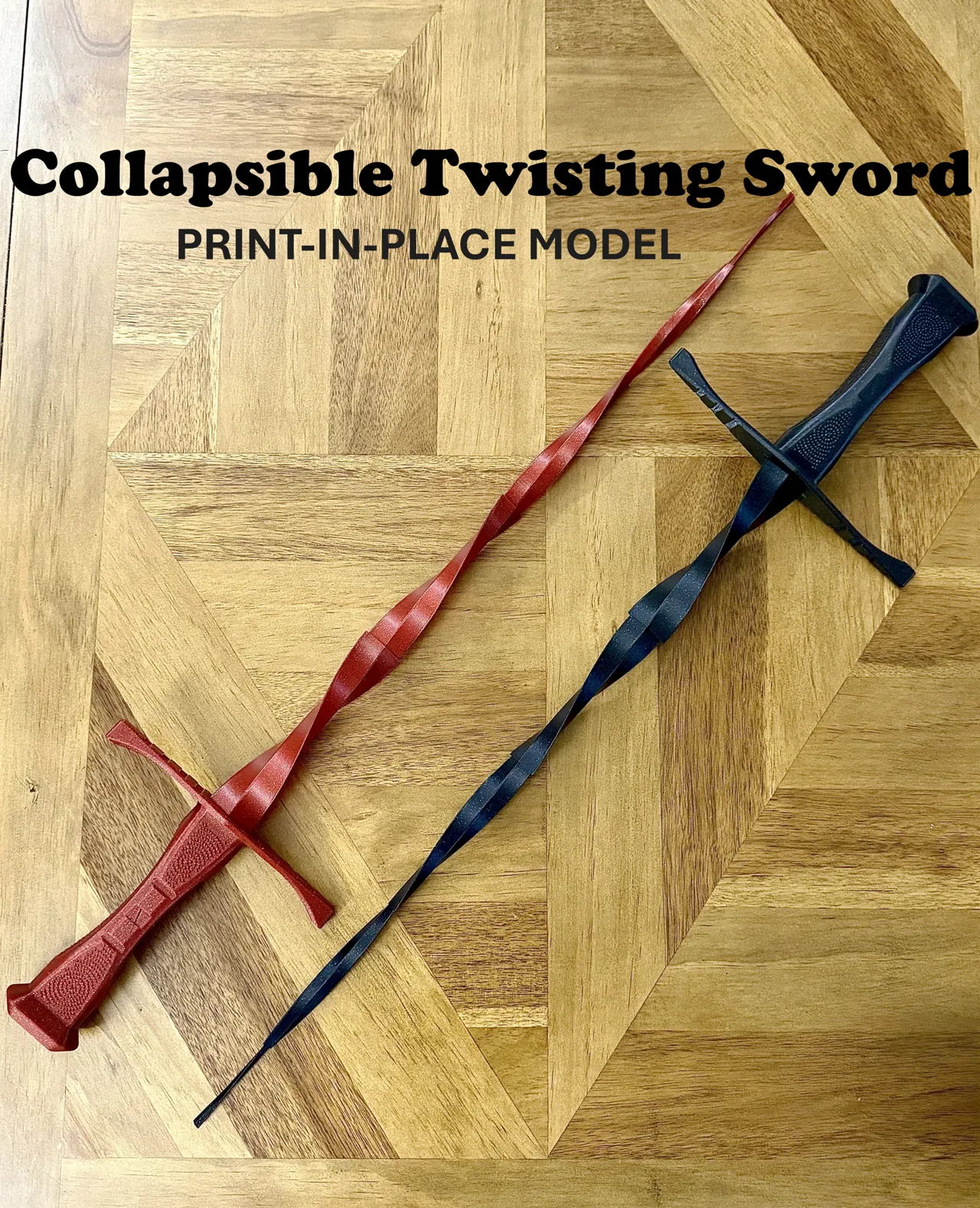 Collapsible Twisting Sword (Print-in-Place) view 2