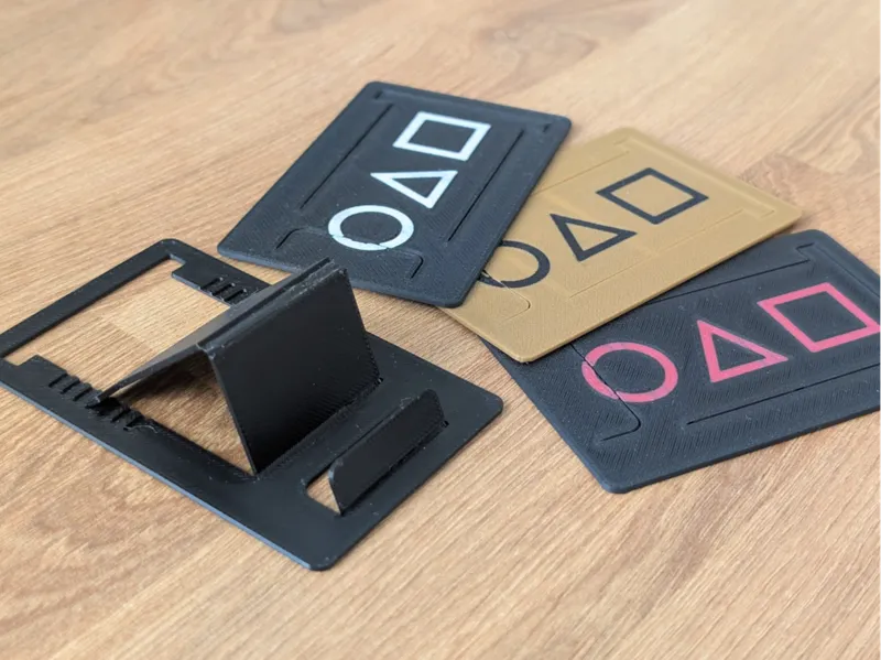 Squid Game Invitation Card Phone Stand Holder