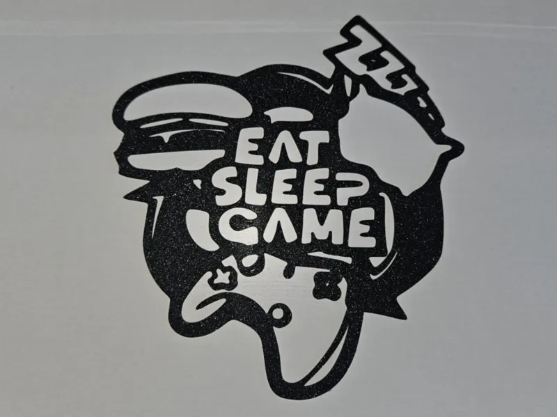 Eat Sleep Game wall decoration 