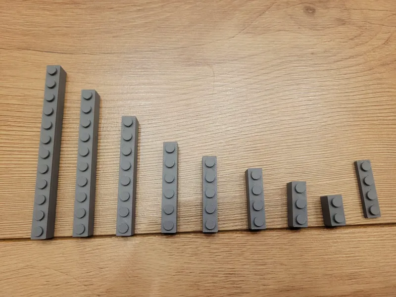 Legos-compatible Brick Collection (1xN)