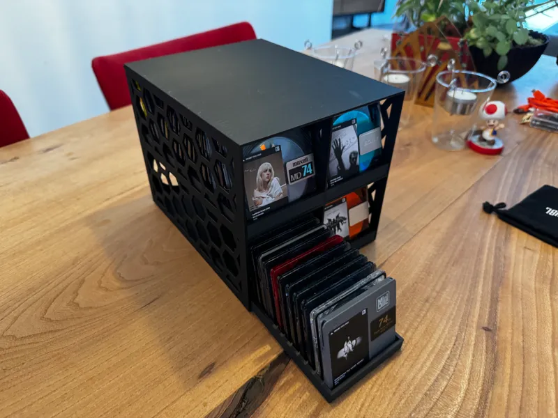 Holder for 4 minidisc racks (without cases)