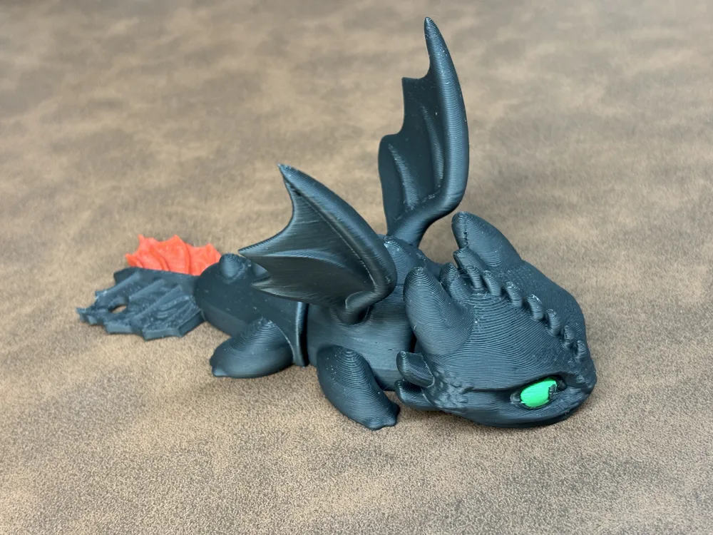 Dekoratif Siyah Toothless-Night Fury Biblo Koleksiyonluk Süs