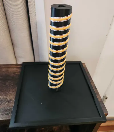 Light Pole Wired Base for Lithophane Lantern
