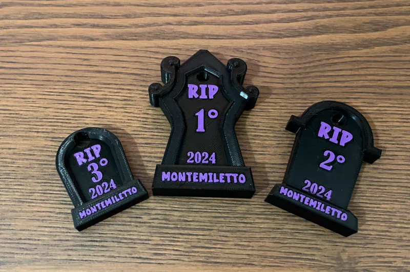 Halloween Prize - Grave Trophy and Medal