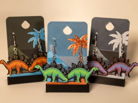 Stegosaurus - Dino Earrings