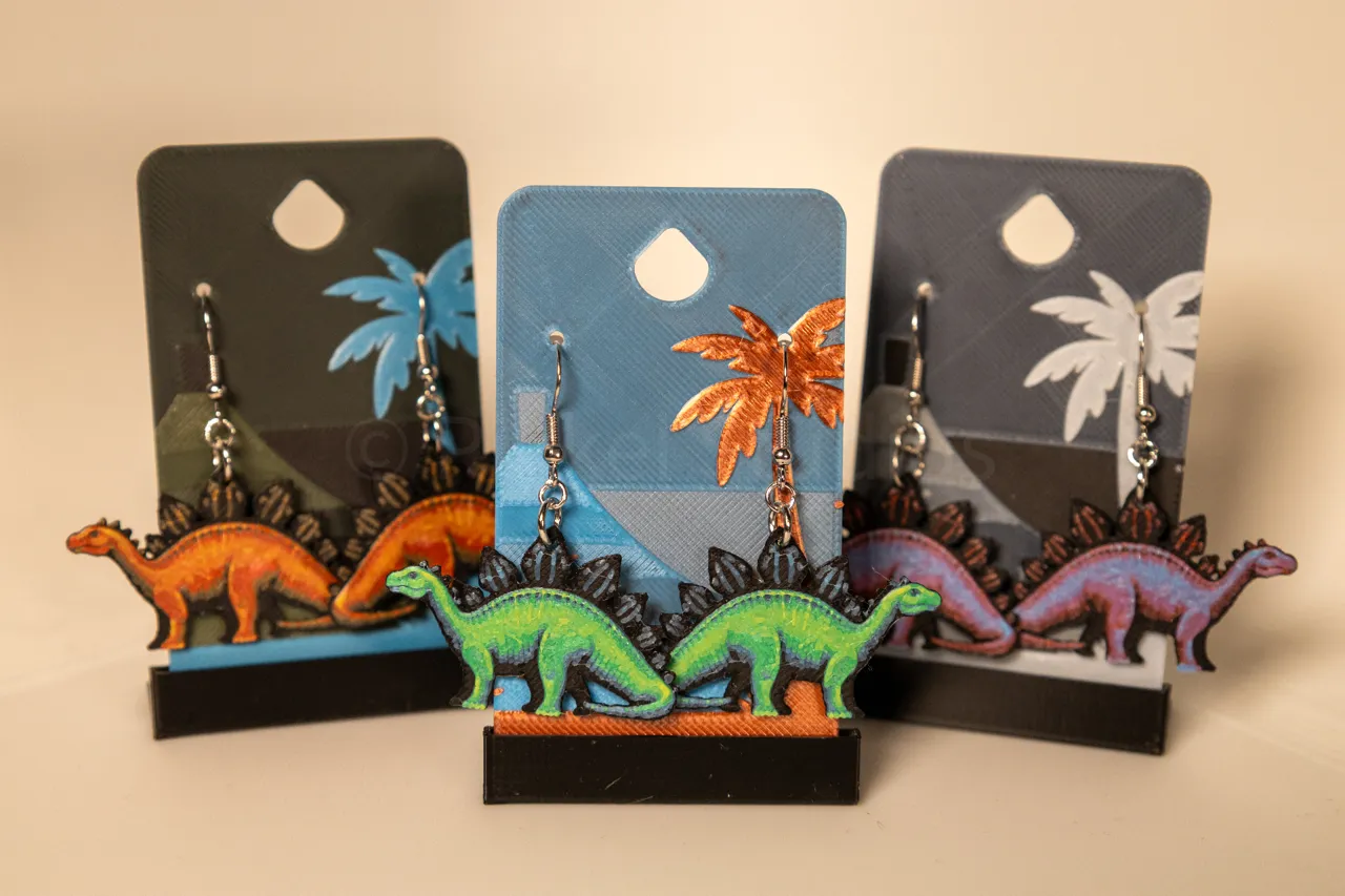 Stegosaurus - Dino Earrings view 2