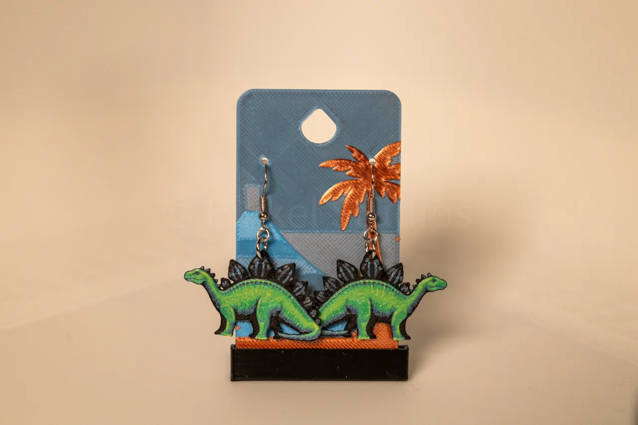 Stegosaurus - Dino Earrings view 3