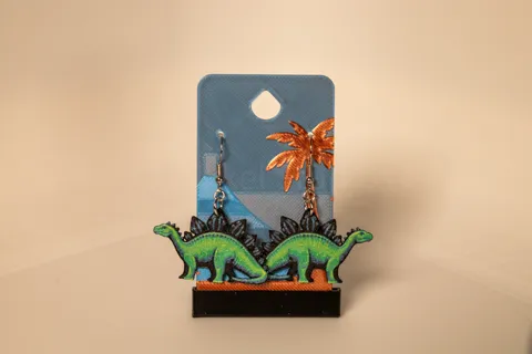 Stegosaurus - Dino Earrings view 3