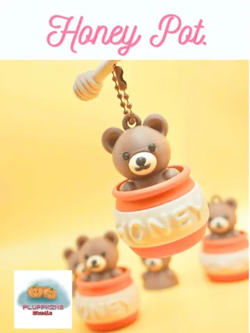 Llavero: Honey Bear in a Honey Pot with Dipper Charm — vista de referencia 2