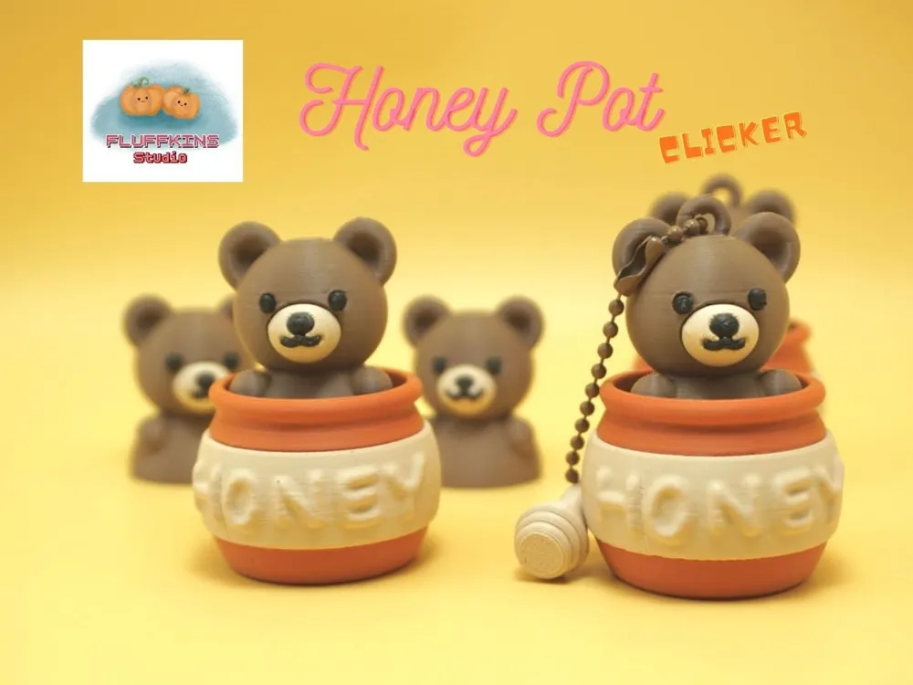 Llavero: Honey Bear in a Honey Pot with Dipper Charm. Referencia del modelo original.