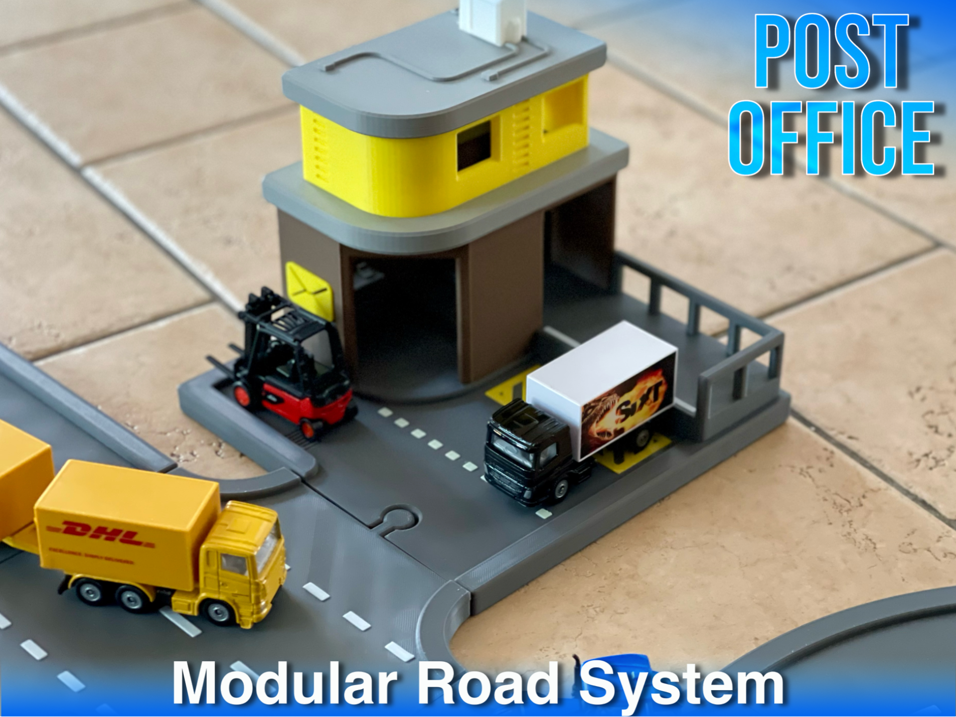 Post Office, Warehouse, Toy Car 