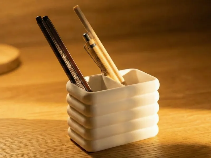 Pen Holder Fluffy Design, low material