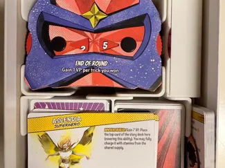 Origin Story organizer w/sleeved deck, no lid lift