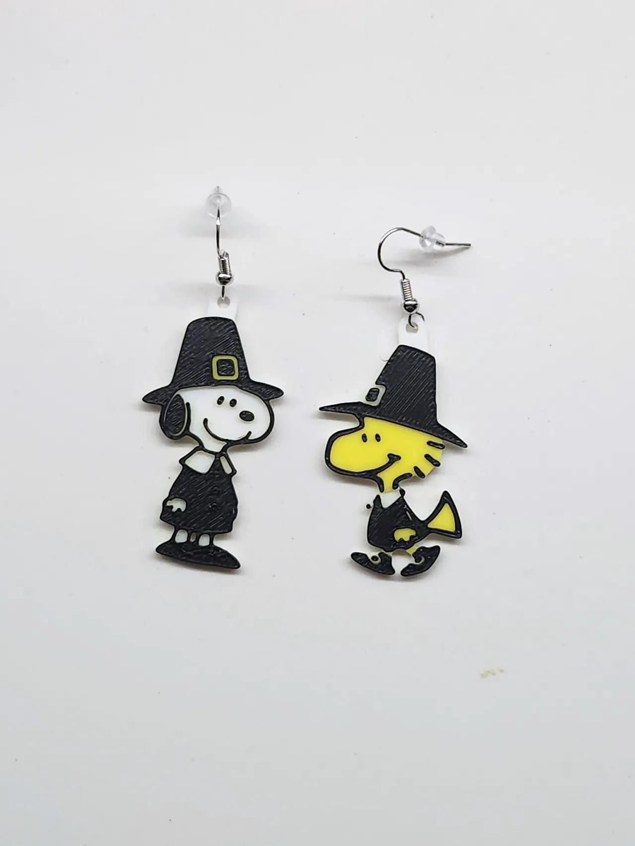 Snoopy and Woodstock Thanksgiving Earrings view 2