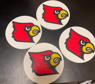 Louisville Cardinals coaster 4 pc
