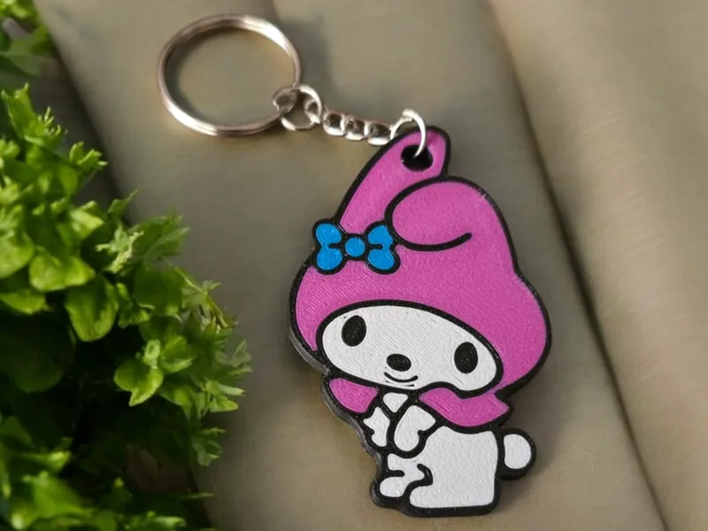 Llavero y placa My melody