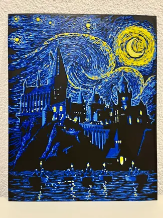 Hueforge Harry Potter Hogwarts Starry Night (230 x 184 mm)