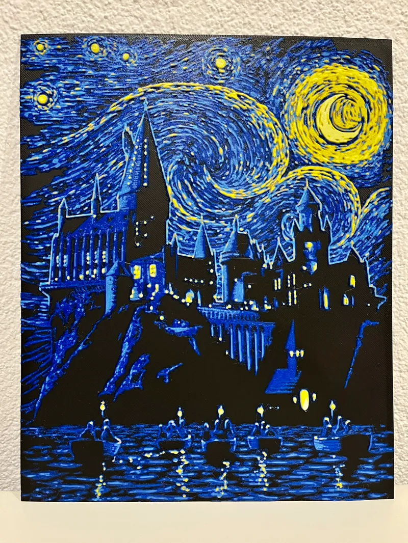 Hueforge Harry Potter Hogwarts Starry Night (230 x 184 mm)