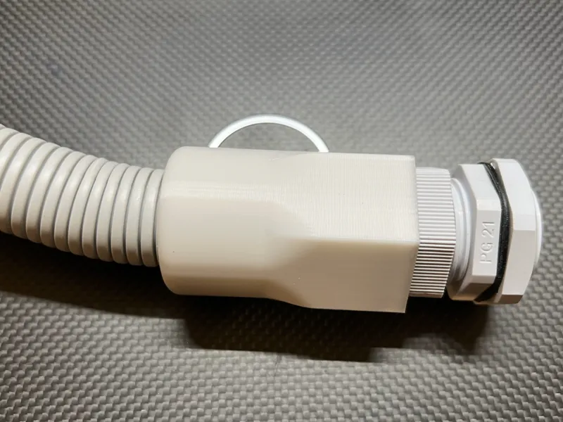 Adapter cable sleeve PG21 + corrugated pipe 25mm