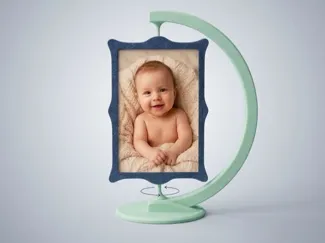 Decorative rotating photo frame 4X6"