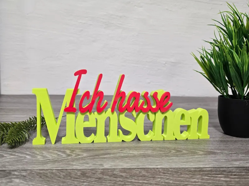 Ich hasse Menschen Schriftzug