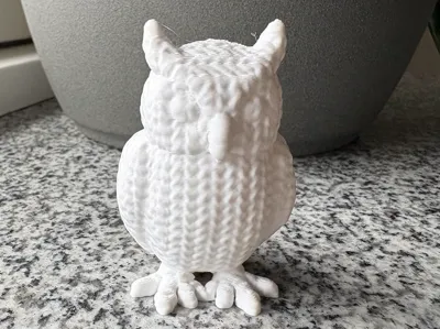 Knitted owl