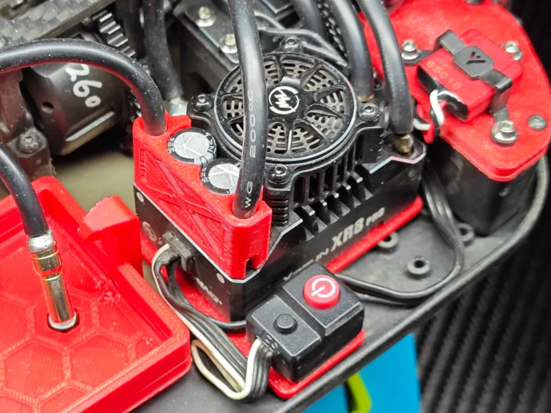 SWORKz S35-4e EVO ESC holder for XR8PRO G3
