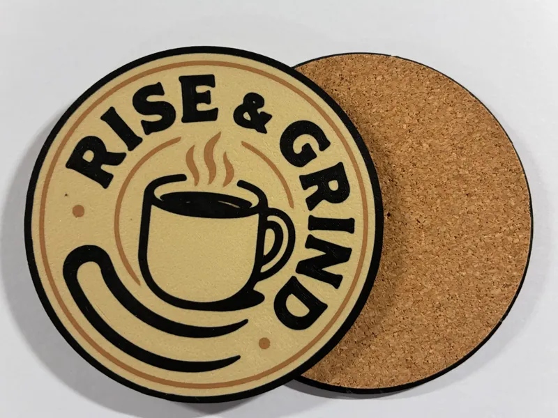 Rise & Grind Coffee Coaster