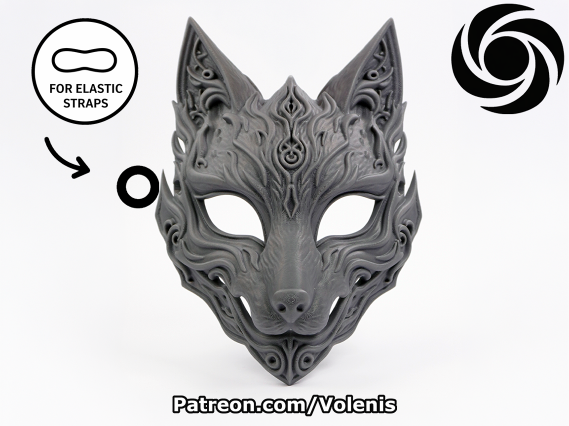 Fox Spirit Mask Wearable Cosplay