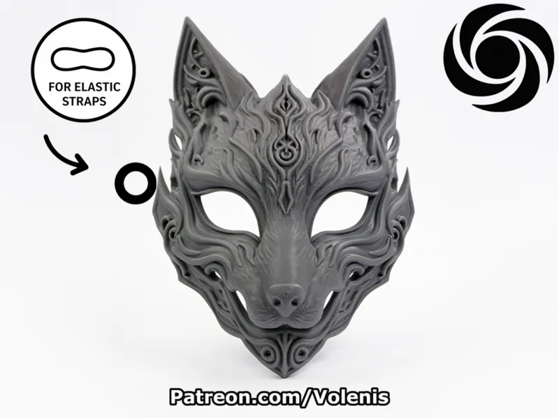 Fox Spirit Mask Wearable Cosplay