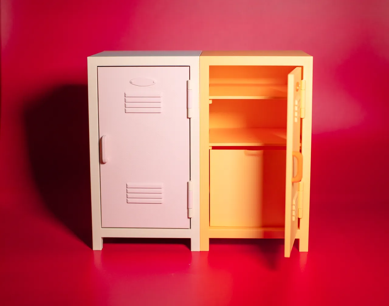 Mini School Locker – 3D Printed Desk Organizer view 3