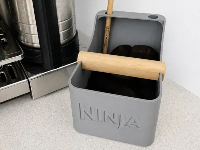 Coffee Knock Box with Brush Holder for Ninja Luxe