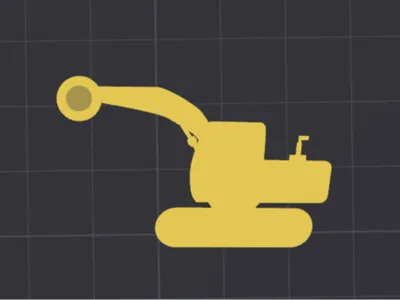 Excavator Key Chain