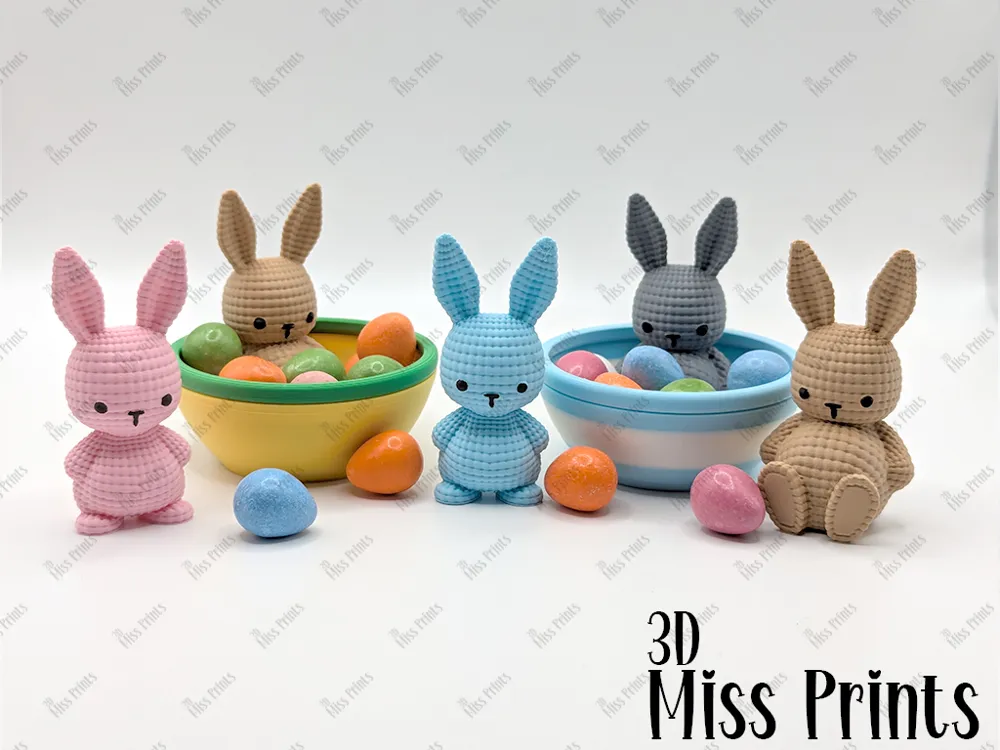 Little Knitted Bunny - Free 3D Print Model - MakerWorld