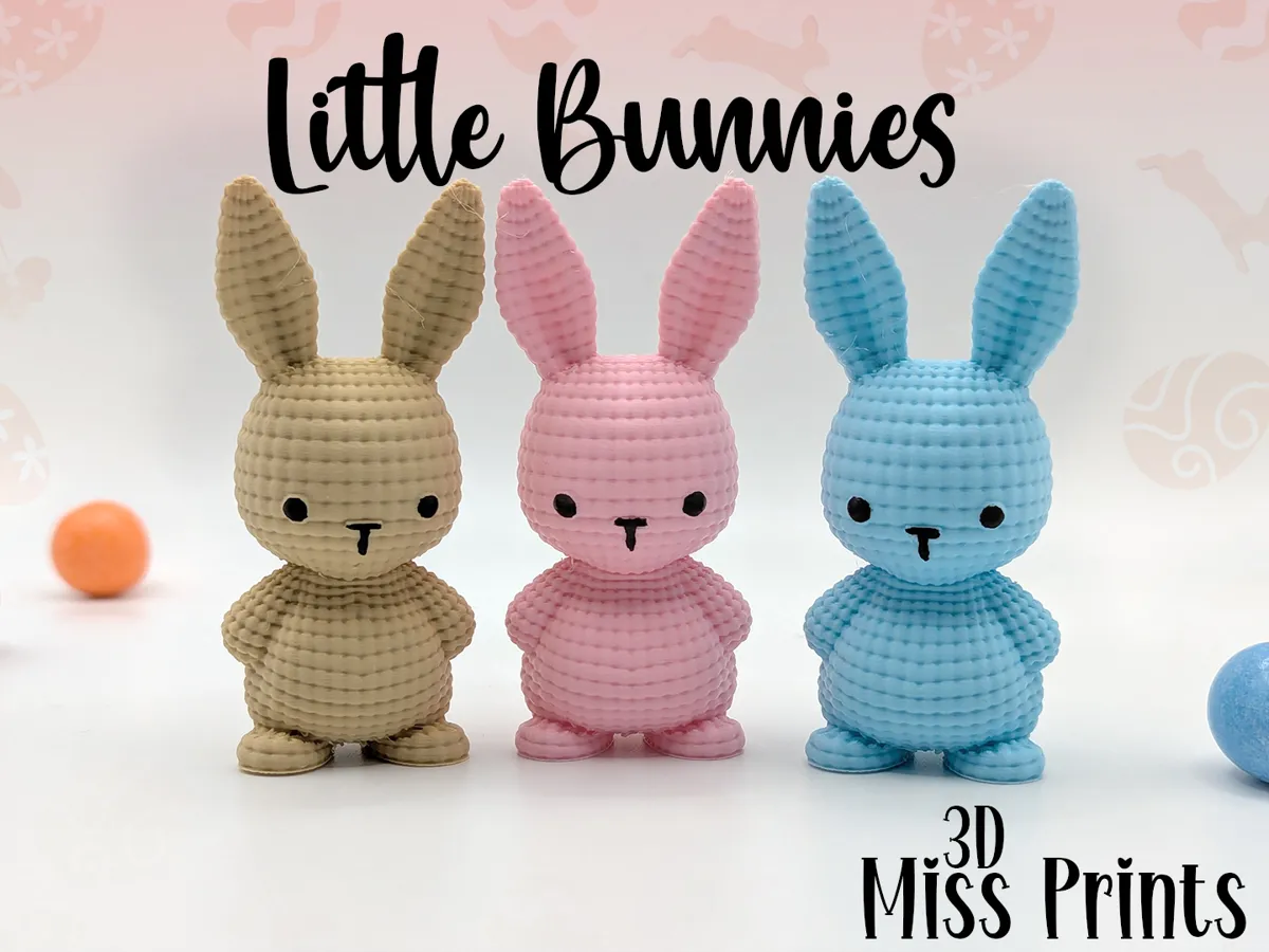 Little Knitted Bunnies - Free 3D Print Model - MakerWorld