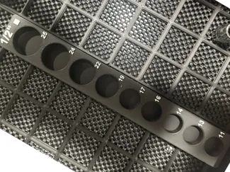 Gridfinity Holder for Half-Inch Metric Sockets
