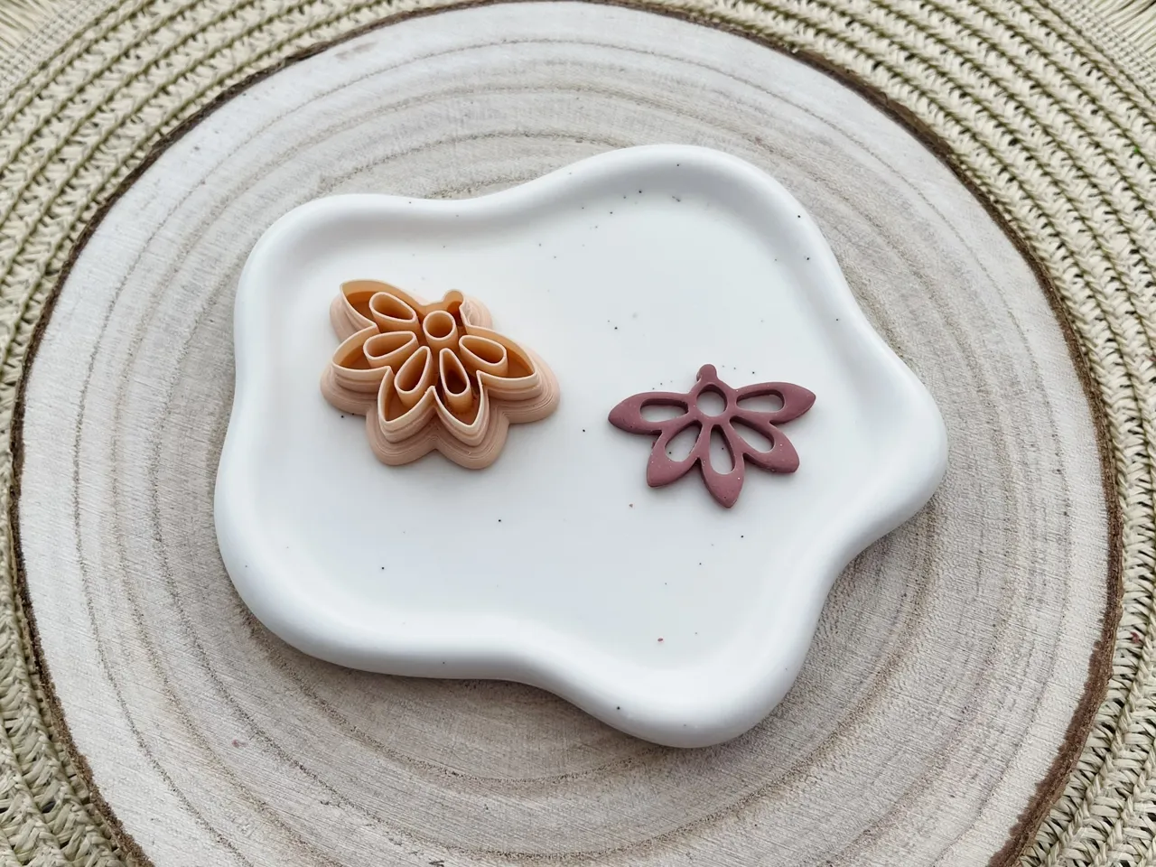 Flower Polymer Clay Earrings Cutter view 2
