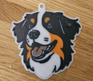 Bernese mountain dog keychain