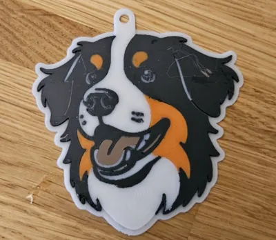 Bernese mountain dog keychain