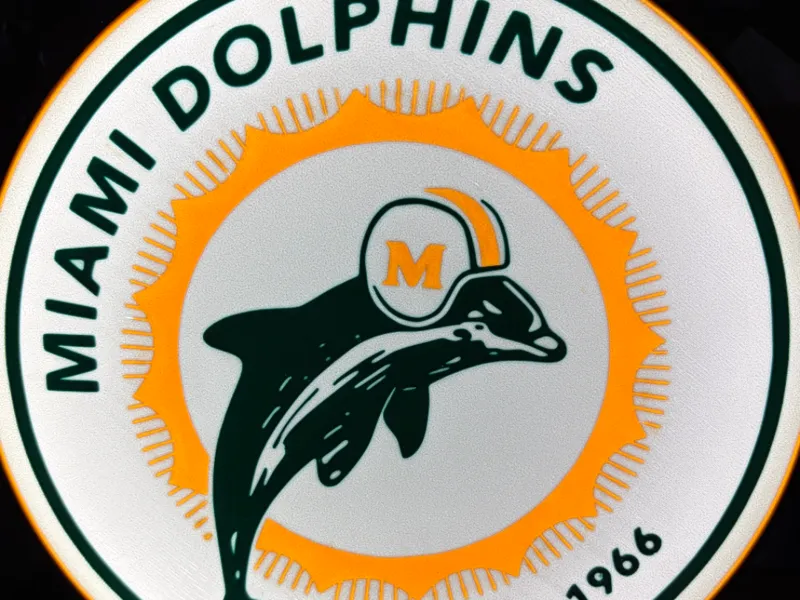 1970's Miami Dolphins Lightbox