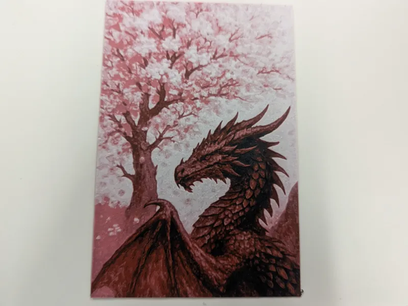 Hueforge - Dragon with Cherry Blossom