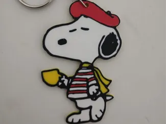 LLavero de snoopy pintor